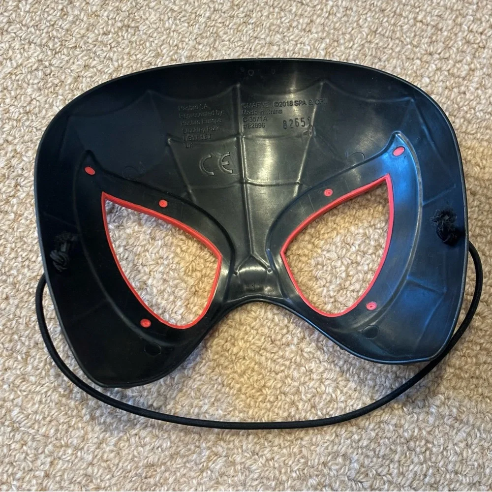 Kids Youth Black Spider Man Costume Face Mask Halloween Superhero Marvel